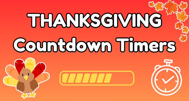 Thanksgiving countdown timers